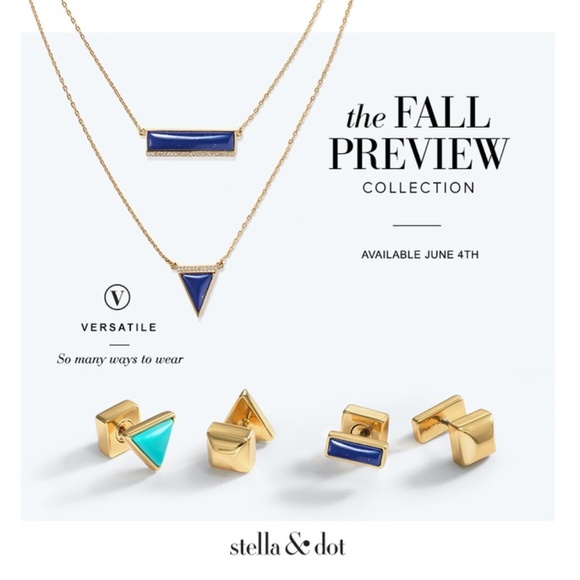 Stella & Dot |⚜️💙Lapis Blue Deja Vu Reversible Stud Earrings - Picture 4 of 8